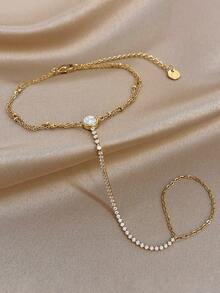 1 chiếc vòng tay mạ vàng 18K đính đá Zirconia hình học thanh lịch, trang sức tay bằng thép không gỉ dành cho nữ, phong cách Bohemia Beach, thích hợp cho Lễ Tình nhân, Tiệc tùng, Dạ hội, Hàng ngày, Hẹn hò, Lễ hội Mardi Gras, Năm mới, Đám cưới, Giáng sinh, Kỷ niệm, Quà tặng thanh lịch cho mẹ, Quà sinh nhật cho phù dâu. - Nhiều màu - Xem 10