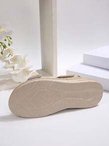 2025 New Summer Plus Size Casual Sandals For Women, One-Strap Peep Toe Comfortable Cross-Border Sandals - Khaki - View 8