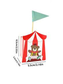 10Pcs Cute Cartoon Lion Candy Boxes Creative Circus Theme Animal Series Gift Boxes For Kids Baby Birthday Party Supplies - Multicolor - View 11