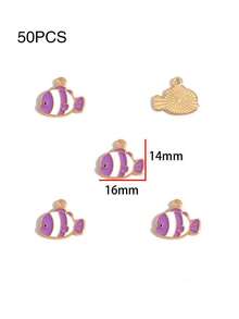 10件/20件/50件/100件 随机混色小丑鱼海洋手链项链耳环锌合金吊坠饰品DIY配件 - 小丑魚 - 查看 30