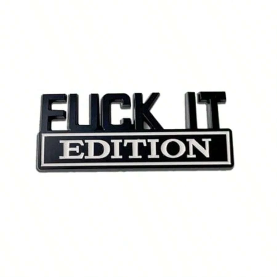 IT Edition 3D Car Sticker For Fender Bumper Auto Exterior Emblem Badge Decal Replacement Accessory In Black And White - BlackWhite - 查看 1
