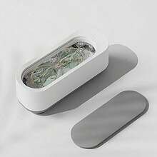 Portable Ultrasonic Jewelry Cleaner Machine, Multifunctional Cleaning Tank For Rings, Necklaces, Watches, Dentures, Glasses & Coins, High Frequency Vibration Cleaning Tool For Home & Personal Care - White - View 8