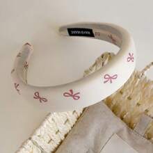 1pc Elegant Pink Bow Headband, Versatile Daily Wear & Makeup Washing Headband For Women - Multicolor - View 8