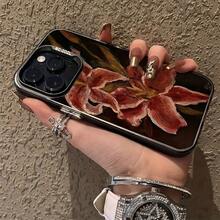 Vintage Oil Painting Lily Flower Pattern TPU Phone Case Compatible With Apple 16 PROMAX, 15 PROMAX, 14, 16 PLUS, 15, 13P, 12, 11, X, XR, XS MAX, Silicone Shockproof Colorful Acrylic Protective Cover, Compatible With Samsung Series,Easter Gift,Stay On  With A Variety Of Styles To Make Your Phone The Center Of Attentio - Color1 - View 7