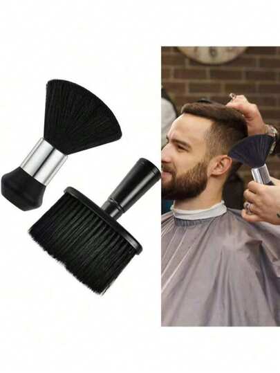 黑色理发店颈部除毛掸子，理发店专用，理发刷工具，理发配件