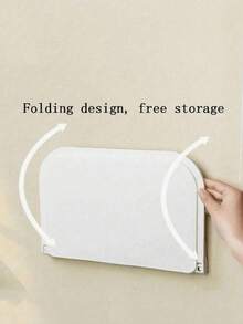 1 chiếc kệ treo tường gấp gọn, giá để đồ phòng tắm, giá để điện thoại cạnh giường ngủ trong nhà vệ sinh, giá để đồ không cần khoan cho ký túc xá, giá đỡ bộ định tuyến WiFi phòng tắm - trắng - Xem 3