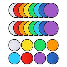 Foldable Flying Disc Fans Bulk with Bags 9.8 Inch DIY Sublimation Handheld Cooling Fan Beach Flying Disc for Summer Outdoor Games Activities Birthday Wedding Party Favors - Color mixto - Ver 3