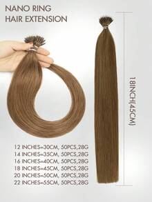 12-24 Inch Nano Ring Hair Extensions, Invisible Nano Tip Hair Extensions, Natural Looking Real Human Hair Extensions - S6 - View 7