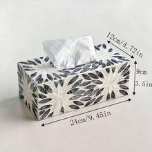 INS Style Light Luxury Natural Shell Decorative Tissue Box, Suitable For Living Room And Dining Room, Creative Desktop Storage - Multicolor - View 18