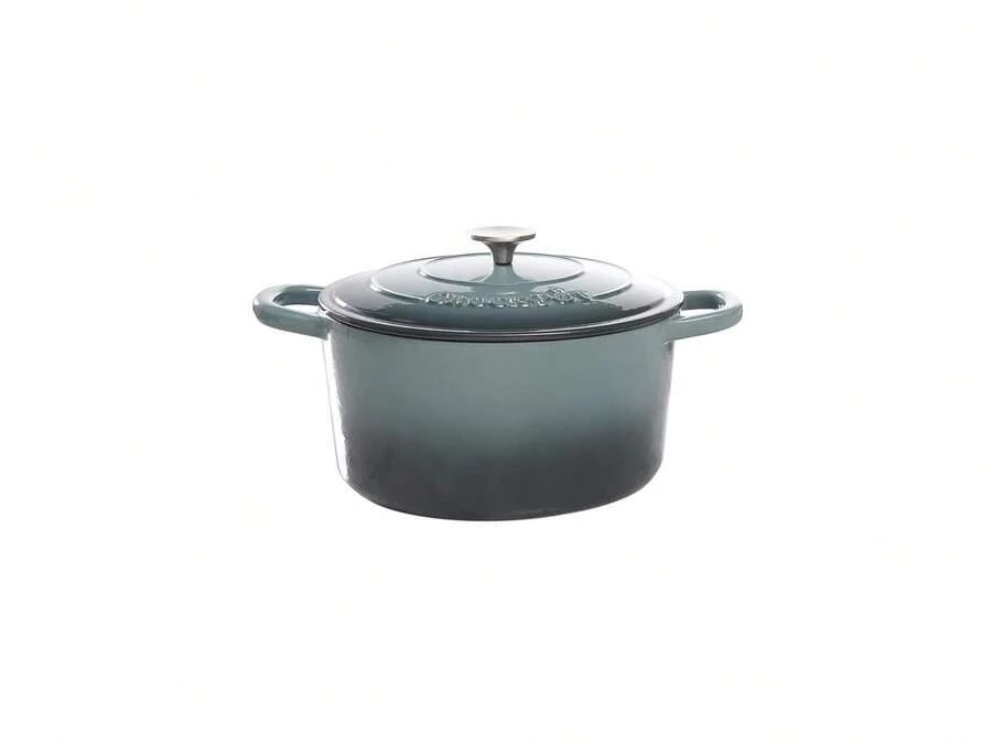Crock-Pot Crock Pot 69143.02 Artisan 7 Quart Enameled Cast Iron Round Dutch Oven, Slate Gray - 查看 1