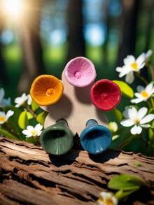 5pcs Colorful Bee Water Drinking Set, Bee And Insect Water Cups, Colorful Bee Water Station With Wooden Base, Garden Bee Feeder, Suitable For Outdoor, Garden, Balcony, Flower Pot, Creative Garden Decor, Practical Gardening Tools, Garden, Gardening, Outdoor Yard Decor, Yard Supplies, Bee Water Station, Back To School, Halloween, Soft, College Dorm Essentials, Camping Essentials, Holiday Essentials, Summer - 1pc - View 7