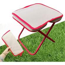 Taburete plegable portátil de 13 pulgadas, taburete plegable compacto para adultos, taburete de camping portátil ultraligero negro, adecuado para senderismo y pesca, con una capacidad de peso de hasta 265 libras. - Negro - Ver 1
