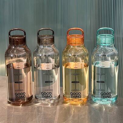 Japanese Minimalist Style Water Bottle, With Hanging Loop, Reusable, Sports Water Bottle, Portable Water Cup, Leak-Proof, Heat-Resistant, Suitable For School, Home, Office And Outdoor, Portable And Easy To Carry, Durable And Fashionable, Ideal For Daily Use