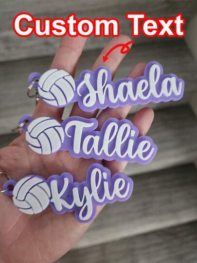 1/3/5 Piezas Etiqueta personalizada para bolsa de voleibol-Ideas de regalo de voleibol-Etiqueta para bolsa de voleibol para niñas-Regalo de fiesta de bolsa de regalo de voleibol-Etiqueta con nombre personalizada para mochila de vuelta a la escuela, Llavero con nombre acrílico personalizado, Llavero de voleibol personalizado, Llavero con nombre de hockey personalizado, Llavero de atleta personalizado, Etiqueta con nombre acrílico personalizada 3D Llaveros