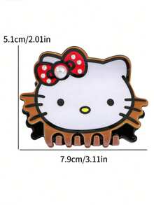 1个SANRIO Hello Kitty可爱爪形发夹，中号爪形发夹，适合半扎发，可爱卡通发饰，百搭日常佩戴和休闲外出，适合所有发型，是送给女朋友、朋友或闺蜜的完美礼物，夏季海滩度假爪形发夹 - 彩色 - 查看 11