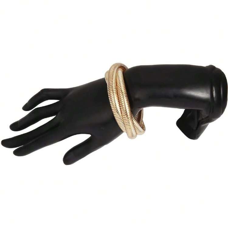Stackable Spiral Snake Chain Bracelet, 44323812 - Màu Hồng Tươi - Xem 6