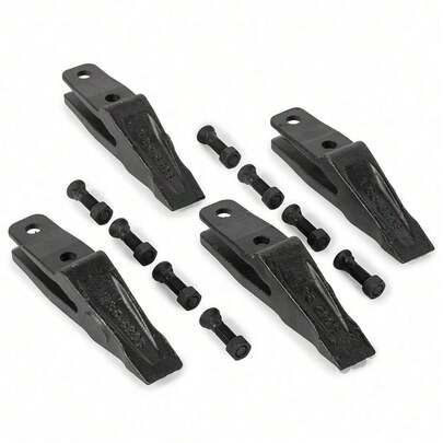 4-Pack Heavy Duty Excavator Bucket Teeth Attachments, Replacement Tooth For Mini Excavator, Sturdy Durable Construction Equipment Parts For Digging & Heavy Duty Work, Universal Fit Compatible With 305CR 304.5 304CR Models