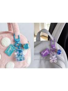 Porte-clés pendentif en forme d'ours en peluche, porte-clés en forme de bonbon, accessoires de téléphone - Porte-clés pendentif en forme d'ours en bonbon, peut être accroché aux sacs, aux clés - Cadeau parfait pour les camarades de classe et les amis, mini réaliste, style minimaliste, cadeau de mariage et de fête idéal, peut également être utilisé comme accessoire pour sac à main de femme, porte-clés, cadeau de la Saint-Valentin, convient à la famille, aux amis, aux collègues, à l'amant, aux camarades de classe - Multicolore - Voir 16