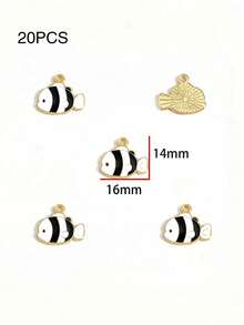 10件/20件/50件/100件 随机混色小丑鱼海洋手链项链耳环锌合金吊坠饰品DIY配件 - 小丑魚 - 查看 16