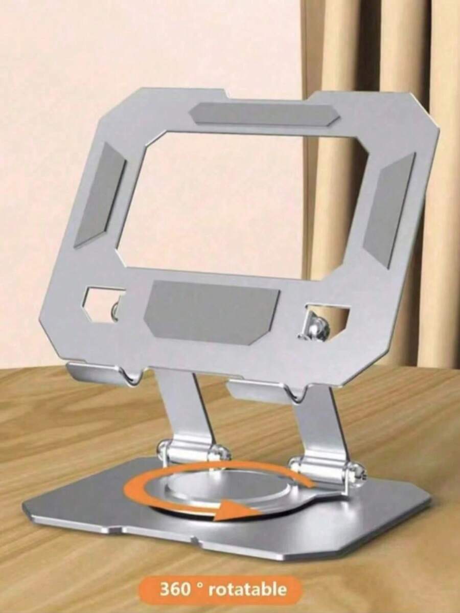 Rotatable And Foldable Metal Desktop Stand, Tablet Stand, Laptop Stand, Computer Cooling Stand - Suitable For IPad, Tablet, Laptop, For Live Streaming, Learning, Binge-Watching And Tablet Cooling