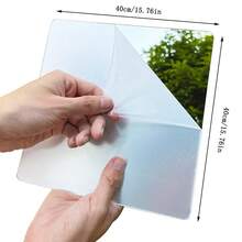 Espelho de acrílico quadrado grande de 40 cm (1/2/3/4 peças), sem necessidade de furar, autoadesivo, ideal para aluguel, dormitório, casa e maquiagem. - 40*40 - Ver 5