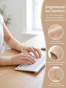 Adjustable Breathable Wrist Brace With Thumb Stabilizer - Ergonomic Support, Suitable For Computer Typing, Repetitive Work, And Non-Slip Design - A - View 4