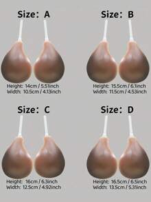 1/2 miếng dán nâng ngực cho nữ, áo ngực silicon có dây đeo vô hình, thiết kế xếp ly, phù hợp với váy cưới, váy hở lưng, váy cổ yếm, váy bó sát, áo xuyên thấu. - Cà phê nâu - Xem 6