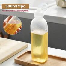 1 chai bóp trong suốt 500ml có vạch chia, chai đựng nước sốt, bình đựng dầu không rò rỉ dùng trong gia đình, chai xịt dầu nhà bếp, chai đựng gia vị, giấm, nước tương có thể điều chỉnh, hộp đựng chất lỏng/dầu - Xem 10