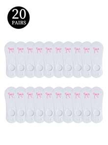 5 Pairs/10 Pairs/20 Pairs Women Ankle Socks, Lightweight Invisible Low-Cut Cute Socks, Boat Socks, Suitable For Spring, Summer, Autumn Wear, Suitable For Daily Wear, Travel Essential, Party, Daily Life, Activities, Festivals (With Cardboard) - Multicolor - View 15
