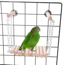 Bird Parrot Ladder Perch Hanging Cage Perch Chewing Parakeet Climbing Toy Wood Ladder For Medium Small Bird - 1pc Training Hoop - View 8