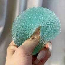 Squishy Ice Ball Maltose Fidgets Toy Super Soft Pink Mochi Slow-Rebound Squeeze Toy Anti-Stress Toy For Adults Hand Exercise - 青色 - 查看 1