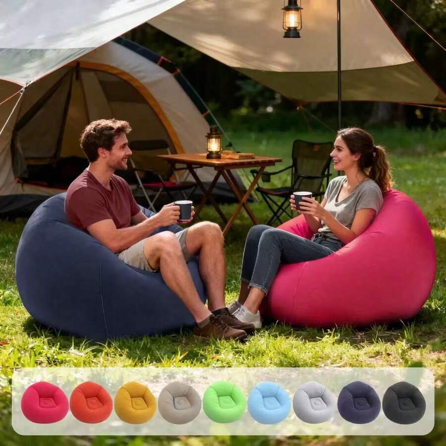 Large Lazy Inflatable Sofa Chair PVC Recliner Bean Bag Sofa Futon Sofa Tatami Living Room Supplies Gift