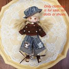 17厘米BJD娃娃服装套装，精致可爱时尚BJD娃娃服装套装，可更换配件，新年/圣诞节/生日礼物（仅含服装，不含娃娃和鞋子） - 彩色 - 查看 13