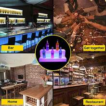 Estante para Botellas Iluminado para Barra Estante para licores con luz LED de 2 Niveles estantes iluminados para Bebidas para el hogar Estante para vinos Independiente con Cont - 60*21*17 cm - Ver 8