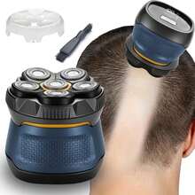 Navalha Elétrica Sem Fio Uso com Lâmina e Motor Removíveis, Aparador de Cabeça Magnética Adequado para Barbear Cabeça - Azul Royal - Visão 2