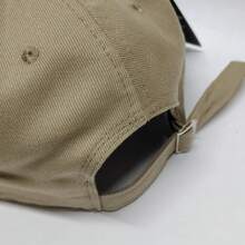 New York Curved Brim Baseball Cap With Embroidery, Premium Style, Men's And Women's, With Ribbon, Street Lettering, Embroidered Fabric. - 黑色卡其色 - 查看 3