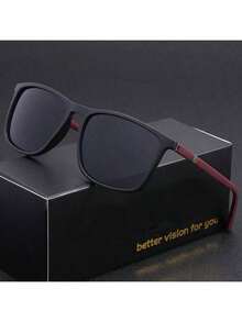 1 Cặp kính thời trang nam, gọng vuông nhẹ, thoải mái, kiểu dáng thường ngày, lựa chọn quà tặng lý tưởng. - Nhiều màu - Xem 5