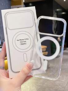 Magnetic 11pcs MagSafe Transparent Phone Case Compatible With IPhone 17, New Transparent 17/17 Pro Max Airbag Anti-Fall Case, Suitable Compatible With Samsung S25 Ultra/S24 Ultra/S23 FE/S22+, Minimalist Premium Design - White - View 7