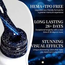 MIANEL 10毫升蓝色指甲油，含白色玻璃珠，猫眼凝胶指甲油，2026 白色指甲油，白色美甲，紫色美甲，春夏美甲，情人节美甲用品 - 彩色 - 查看 5