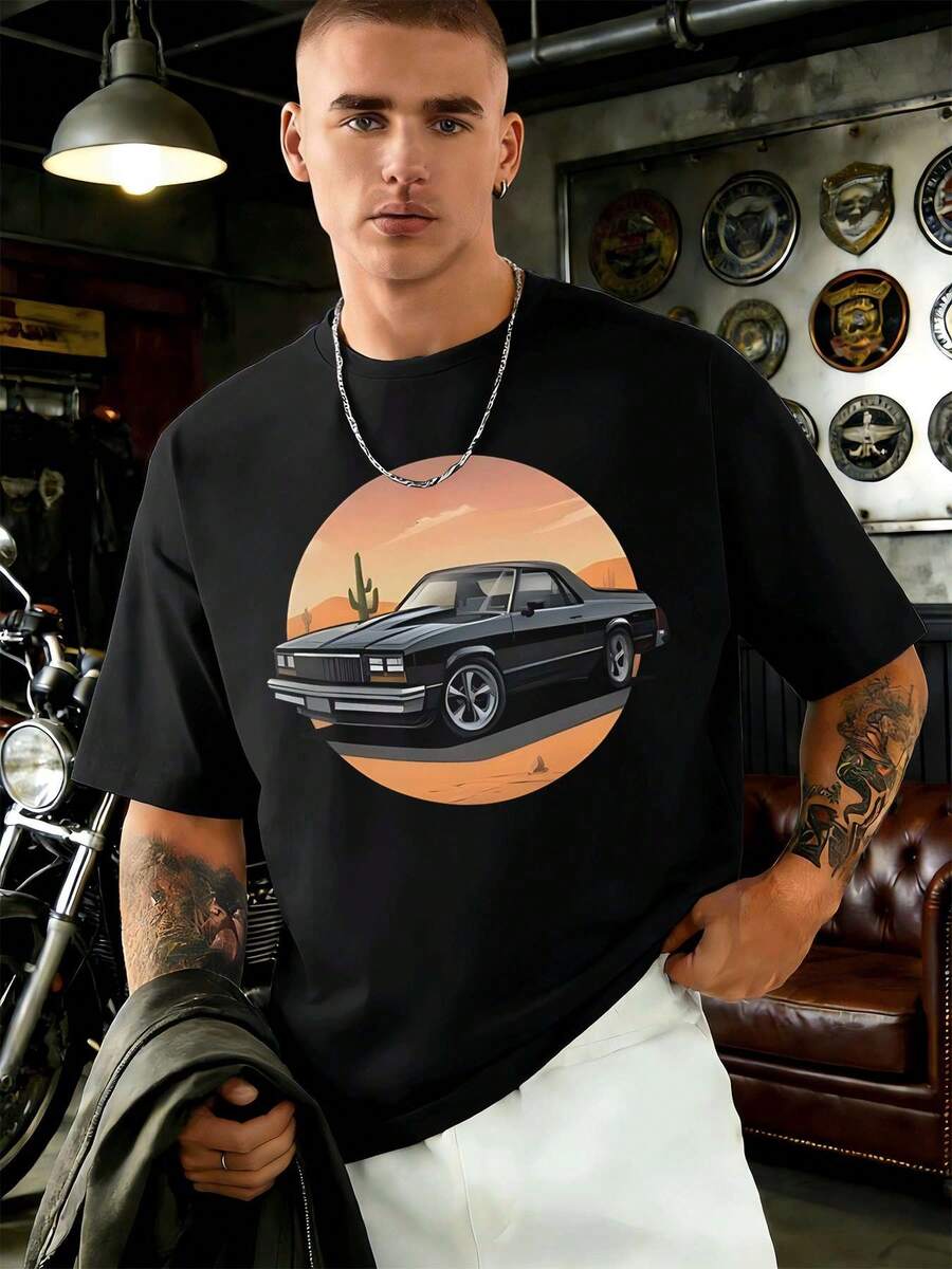 Camisetas masculinas - Preto - Ver 1