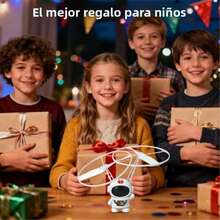 Juguetes voladores en miniatura y drones aptospara nifiosperfectos para regalos de cumpleafiosy Navidad. incluyemini robots y astronautas conluces LED, ideales para jugartanto en interiorescomo en exteriores - Blanco - Ver 9