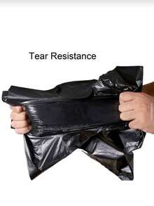 100 túi rác loại dày, cỡ lớn màu đen, chống rò rỉ, chịu tải cao, bền chắc, thích hợp cho nhà bếp, phòng khách, phòng ngủ, phòng tắm, văn phòng (có các tùy chọn 5/50/100 túi) - A - Xem 5