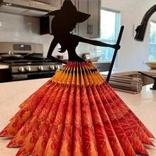 Non-Electric Witch Stand, Rustic Acrylic Halloween Witch Napkin Holder, Suitable For Holiday Tabletop Decor In Kitchen And Dining Room, No Power Needed, No Feathers, Fits Christmas And General Holiday Themed Accessories - A - View 5
