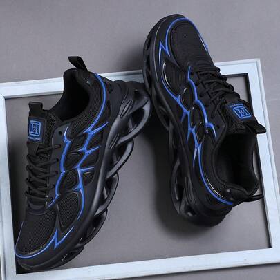 Giày thể thao nam cổ thấp, giày chạy bộ thường ngày, giày đi bộ, giày dép thời trang phối màu đỏ gradient, giày tennis, giày đường phố.