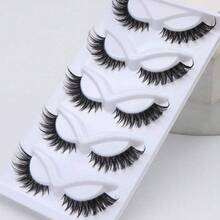 NAIJEMA Mi giả mắt mèo, mắt cáo, dải trong suốt mới, vẻ ngoài tự nhiên, độ cong mềm mại, nối mi, kiểu Manga, mi ấn tượng, trang điểm hàng ngày - màu đen - Xem 5