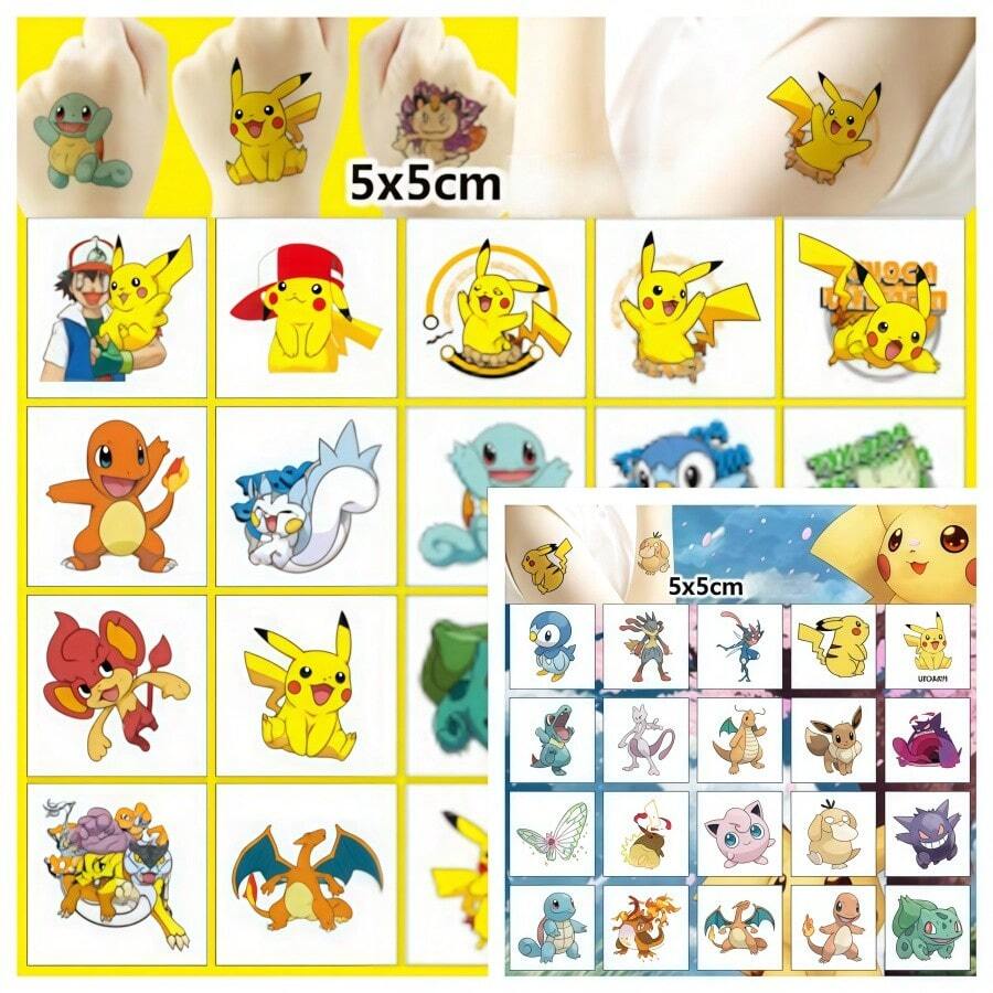 20张DIY贴纸（5x5厘米），超级可爱！可以贴在任何地方——非常适合生日派对、角色扮演或日常使用。部分图案带有隐藏花纹！ - 彩色 - 查看 1