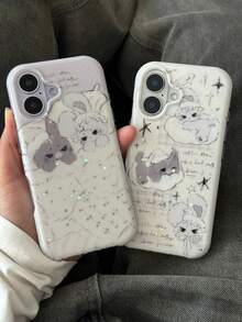 Ốp điện thoại màu pastel u ám dễ thương, tương thích với iPhone 16 Pro Max, dòng 17, 15 Pro Max, 14, ốp bảo vệ mềm mại, chống sốc, thiết kế sáng tạo dành cho nữ. - trắng - Xem 4