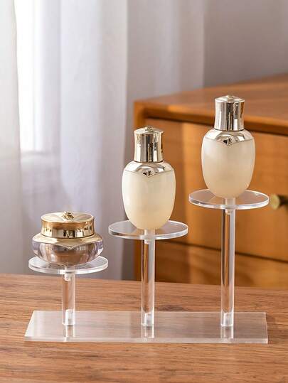 1 chiếc giá trưng bày acrylic trong suốt đa chức năng, giá đựng nước hoa đa dụng, giá trưng bày hộp quà bí mật, giá đựng phấn mắt, mỹ phẩm để bàn, giá trang trí hình thang đa năng trong suốt.