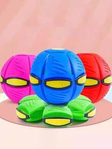 Foldable Elastic Flying Disc Pet Toy, Outdoor Dog Chasing Toy Ball - Multicolor - View 4