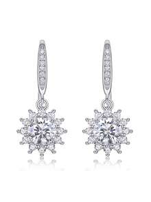 Bông tai Moissanite bạc 925, bông tai đinh tán không gây dị ứng, thiết kế sang trọng độc đáo, chống oxy hóa, đa năng, quà tặng Ngày Valentine, Ngày của Mẹ, đám cưới, lễ đính hôn, sinh nhật, hộp quà kèm chứng nhận. - Bạc - Xem 9